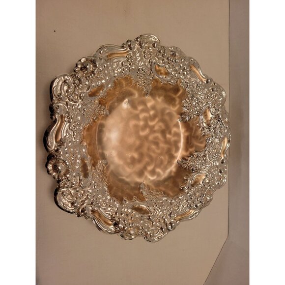 Vintage WMF Ikora Tarnish Resistant Silver Plated Bowl 12" Raised Floral Design - Picture 4 of 9
